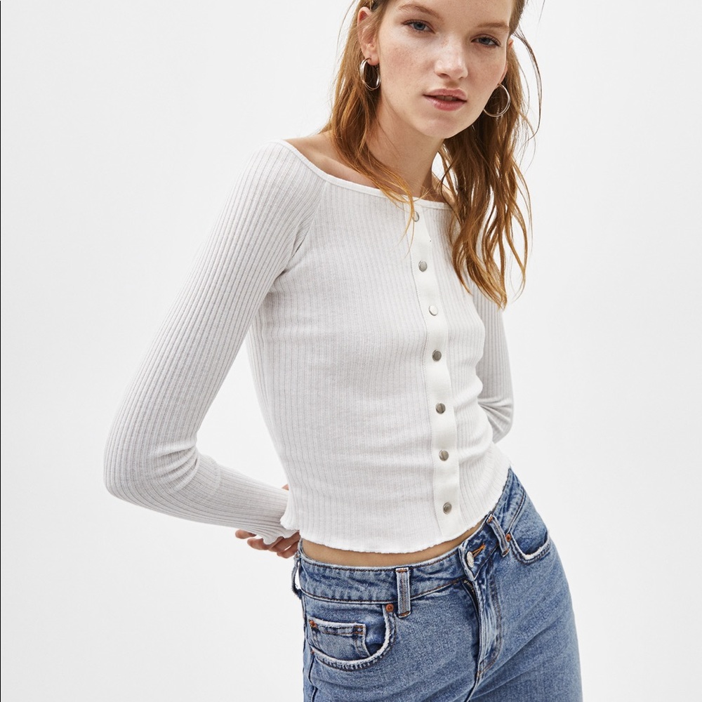 Off the shoulder knit top